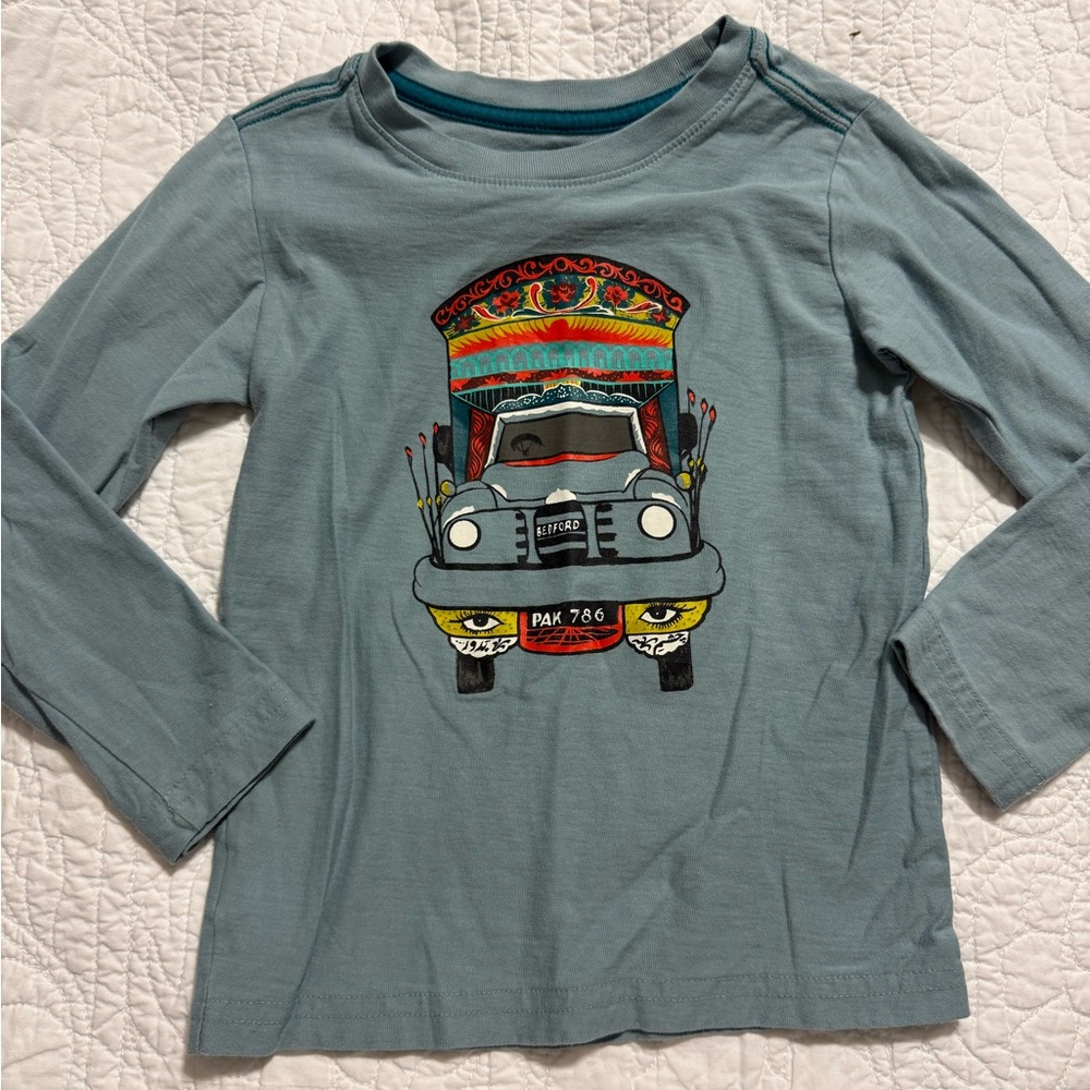 Tea collection Truck Graphic Long Sleeve Shirt - Blue